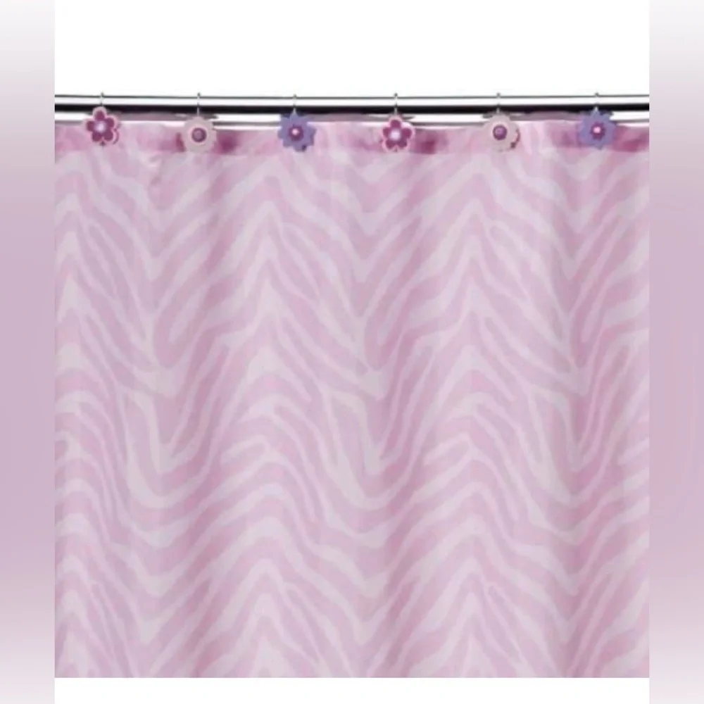 Tiddliwinks Shower Curtain - Girls Safari Pink NWT